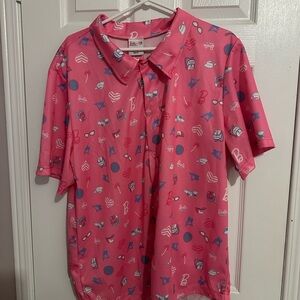 Barbie Pink Polo Shirt with Casual Fit